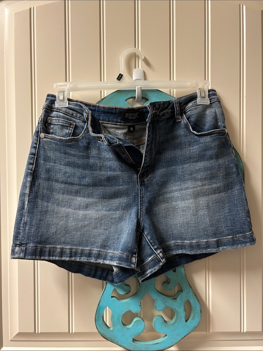 Judy Blue Washed Blue Denim Jean Shorts